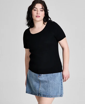 And Now This Trendy Plus Short-Sleeve Sweater, Exclusively at Macy's
