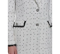 Karl Lagerfeld Paris Women's Sequin-Trim Tweed Topper Jacket