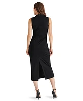 Steve Madden Women's Mo Mock Neck Midi Dress