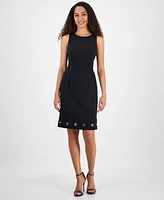 Kasper Women's Crepe Grommet-Trim Sheath Dress