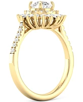 Diamond Round Double Halo Engagement Ring (1-1/2 ct. t.w.) in 14k Gold