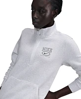 Nike Sportswear Women's Club Fleece Mock-Neck 1/2-Zip Logo Top