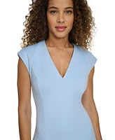 Calvin Klein Women's Cap-Sleeve A-Line Dress