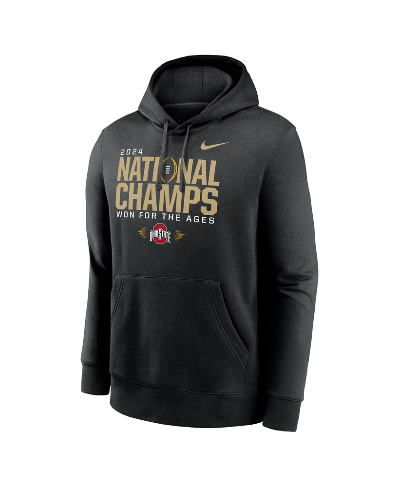 Nike Men's Black Ohio State Buckeyes College Football Playoff 2024 National Champions Locker Room Pullover Hoodie