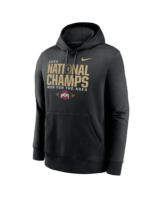 Nike Men's Black Ohio State Buckeyes College Football Playoff 2024 National Champions Locker Room Pullover Hoodie