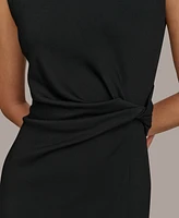 Donna Karan New York Women's Jewel-Neck Front-Slit Sheath Dress