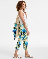 Jm Collection Women's Printed Rivet Capri Pants, Exclusively at Macy's