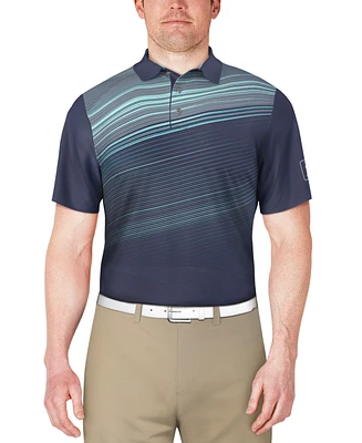 Pga Tour Men's Printed Stripe Polo Shirt