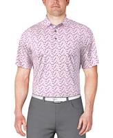 Pga Tour Men's Classic-Fit Geo-Print Golf Polo Shirt
