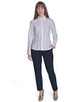 Tommy Hilfiger Women's Darted Long-Sleeve Blouse