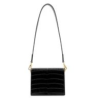 Jw Pei Handbags Mini Flap Croc Crossbody Bag