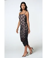 Bebe Women's Lace Tube Midi Dress