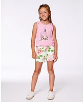 Deux par Big Girls Organic Cotton Tank With Frills Candy Pink