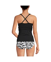 Lands' End Women's Dd-Cup V-Neck Plunge X Back Tankini Top