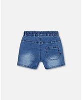 Deux par Baby Boys Denim Short Dark Blue