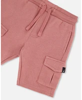 Deux par Baby Boys French Terry Short Dark Old Rose