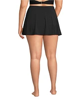 Lands' End Women's Plus Sculpting Suit High Waisted Mini Swim Skirt