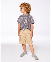 Deux par Baby Boys Parachute Cargo Pocket Shorts Light Beige