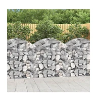 Arched Gabion Basket 39.4"x11.8"x39.4"/47.2" Galvanized Iron