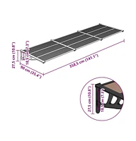 Door Canopy Black 141.1"x35.4" Polycarbonate
