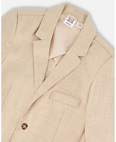 Deux par Big Boys Two Button Blazer Light Taupe