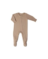 Baby Grey by Everly Boys Neutral Long Sleeve Jersey Footie