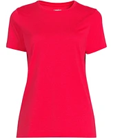 Lands' End Women's Relaxed Supima Cotton Crew Neck T-Shirt