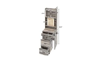 Small Vanity Desk with Mirror and Led Lights – Compact Makeup Table with Charging Station and Storage Shelves for Small Spaces