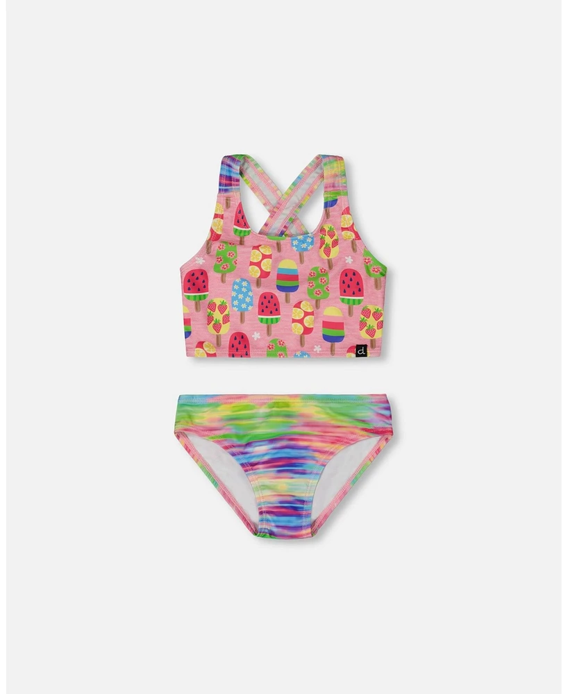 Deux par Girl Printed Two-Piece Swimsuit Multicolored - Toddler|Child