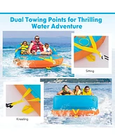 Towable Tube for Boating 3 Riders Water Sport Towables Sofa Pull Tube with Nylon Cover