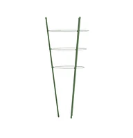 Garden Plant Supports with 3 Rings 5 pcs Green 23.6" Steel