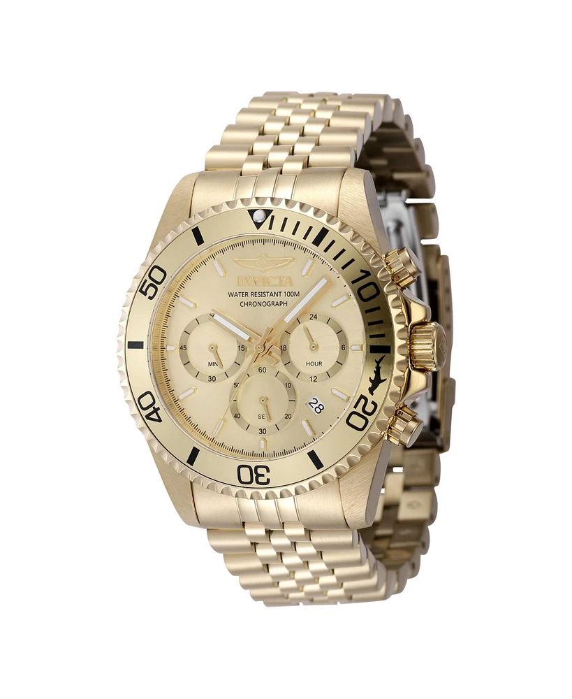 Invicta Men's 48382 Pro Diver Quartz Chronograph Gold Dial Watch