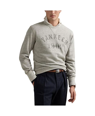 Polo Ralph Lauren Men's Heather Gray New York Yankees Pullover Sweatshirt