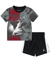 Jordan Toddler Boys 2-Piece Triple Team Printed T-Shirt and Shorts Set