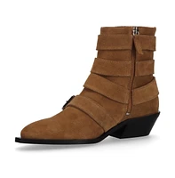 Eras Suede Tan Leather Ankle Boots