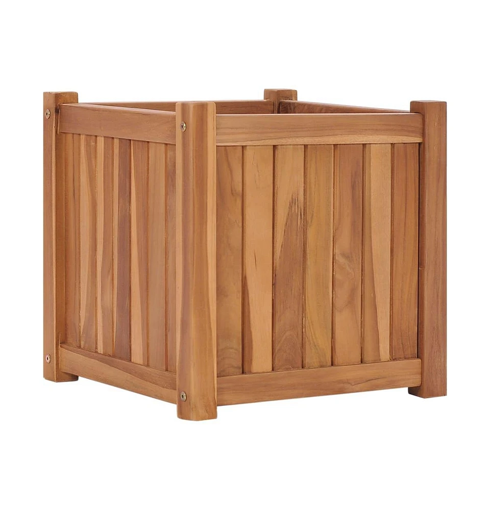 Raised Bed 15.7"x15.7"x15.7" Solid Wood Teak