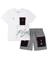 Jordan Toddler Boys 2-Piece 23 Flight Utility Shorts and T-Shirt Set