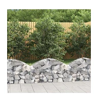 Arched Gabion Basket 39.4"x11.8"x15.7"/23.6" Galvanized Iron