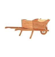 Wheelbarrow Planter 50.4"x17.9"x16.9" Solid Wood Fir