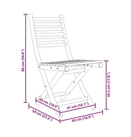 Folding Patio Chairs 2 pcs 16.9"x21.3"x34.6" Bamboo