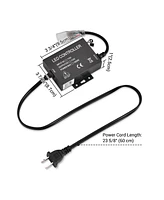 DELight Del-CON03 2 Pack Controller with 24-Key Remote for Rgb Neon Lights Models Del-D50R, Del-D100R, Del-D150R
