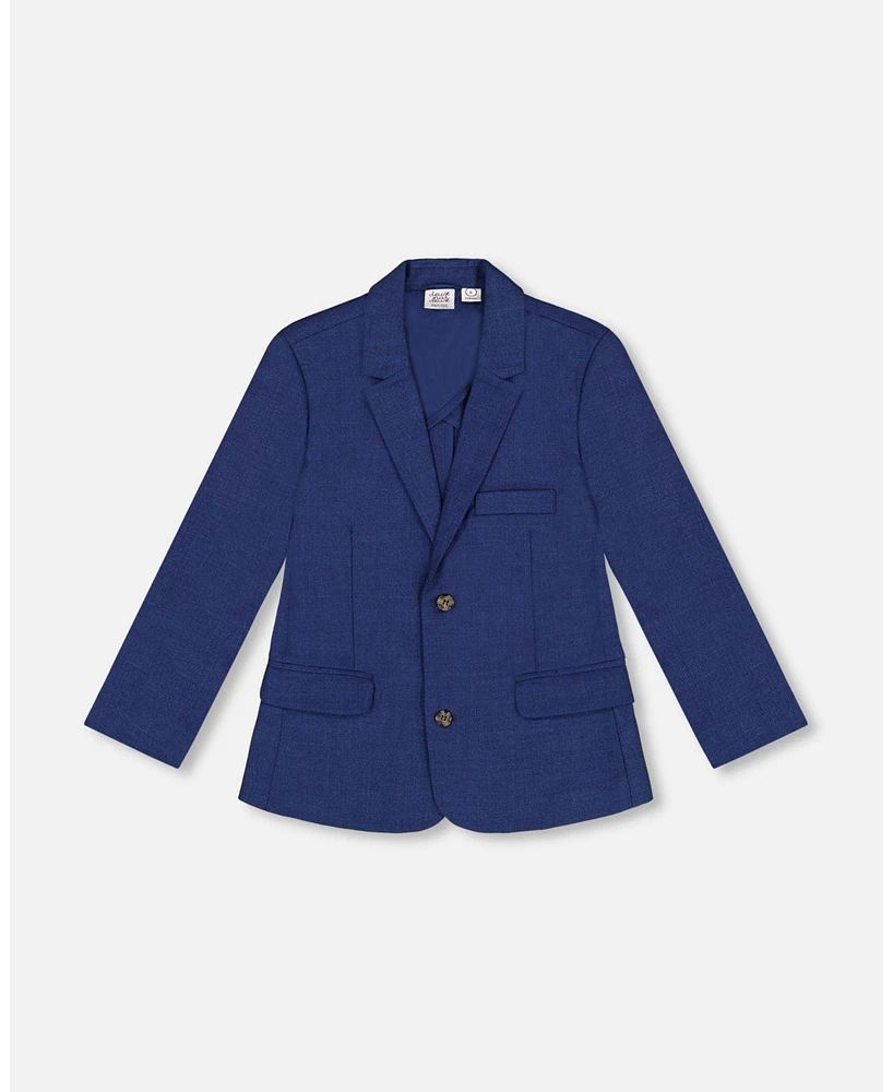 Deux par Big Boys Two Button Blazer Navy Blue