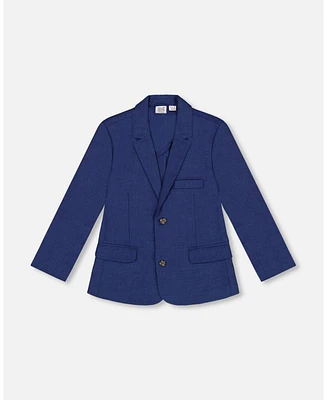 Deux par Big Boys Two Button Blazer Navy Blue