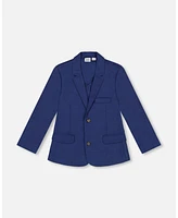 Deux par Big Boys Two Button Blazer Navy Blue