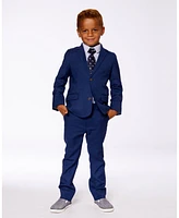 Deux par Toddler Boys Two Button Blazer Navy Blue - Toddler|Child