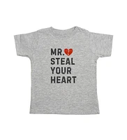 Sweet Wink Baby Boys Mr. Steal Your Heart Valentine's Day Short Sleeve T-Shirt