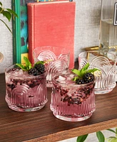 Viski Deco Beau Lowball Tumblers, Set of 4