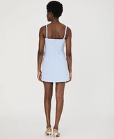 French Connection Women's Whisper Bow-Trim Strappy Mini Dress