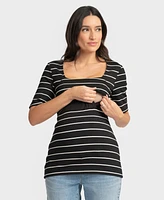 Seraphine Women's Maternity Square Neck T-Shirt