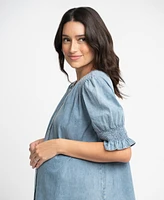 Seraphine Women's Maternity Chambray Blouse